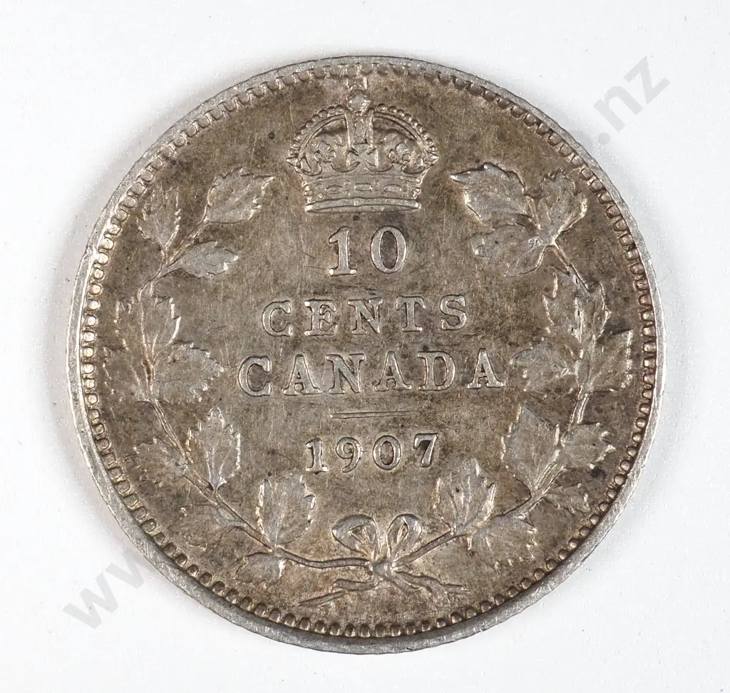 Canada 1907 Ten Cents, Very Fine Image 1++