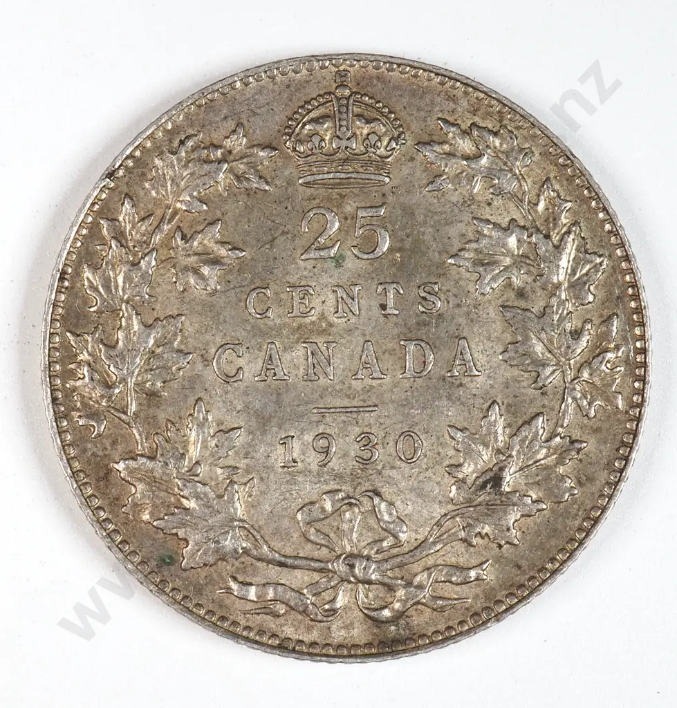 Canada 1930 Twenty Five Cents, Extremely Fine Image 1++
