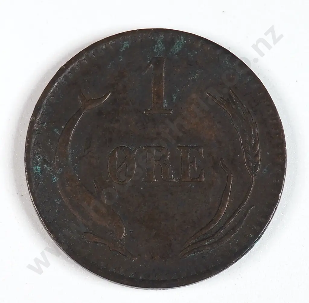 Denmark 1878 One Ore, Very Fine Image 1++