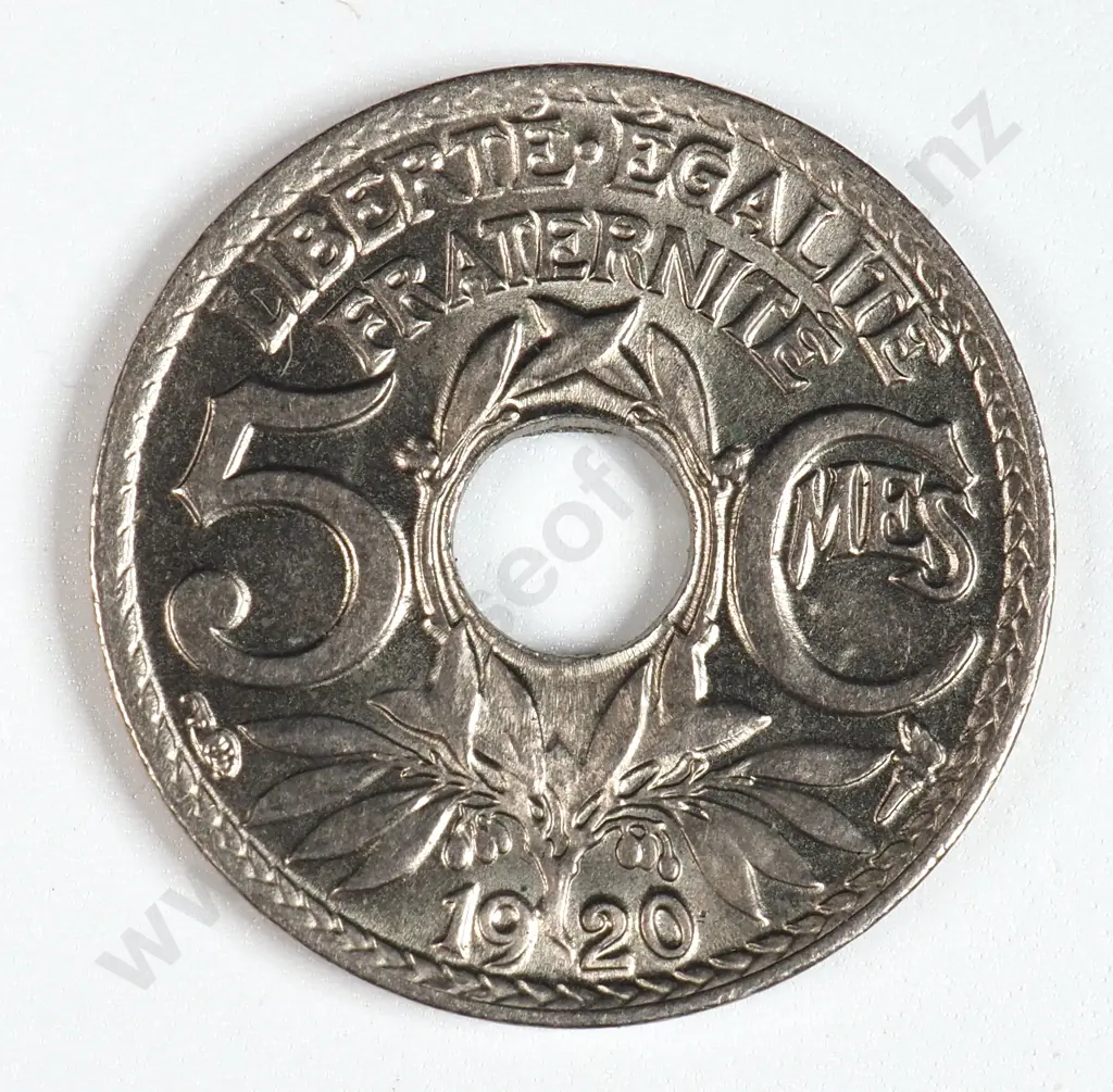 France 1920 Five Centimes, Uncirculated Image 1++