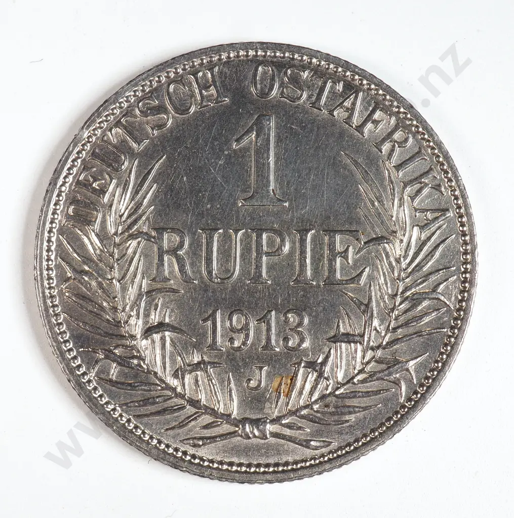 German East Africa 1913 'J' One Rupie, Extremely Fine Image 1++
