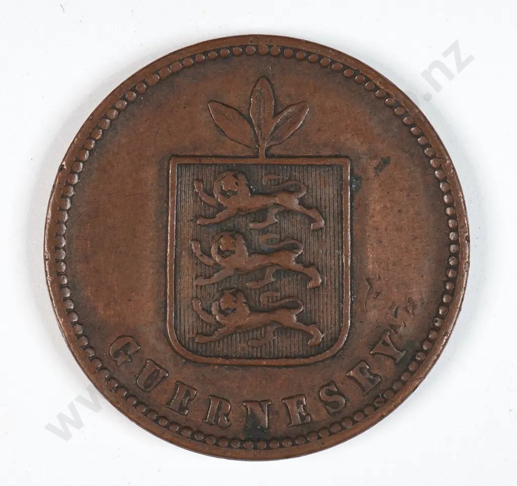 Guernsey 1858 Two Doubles, Very Fine Image 1++
