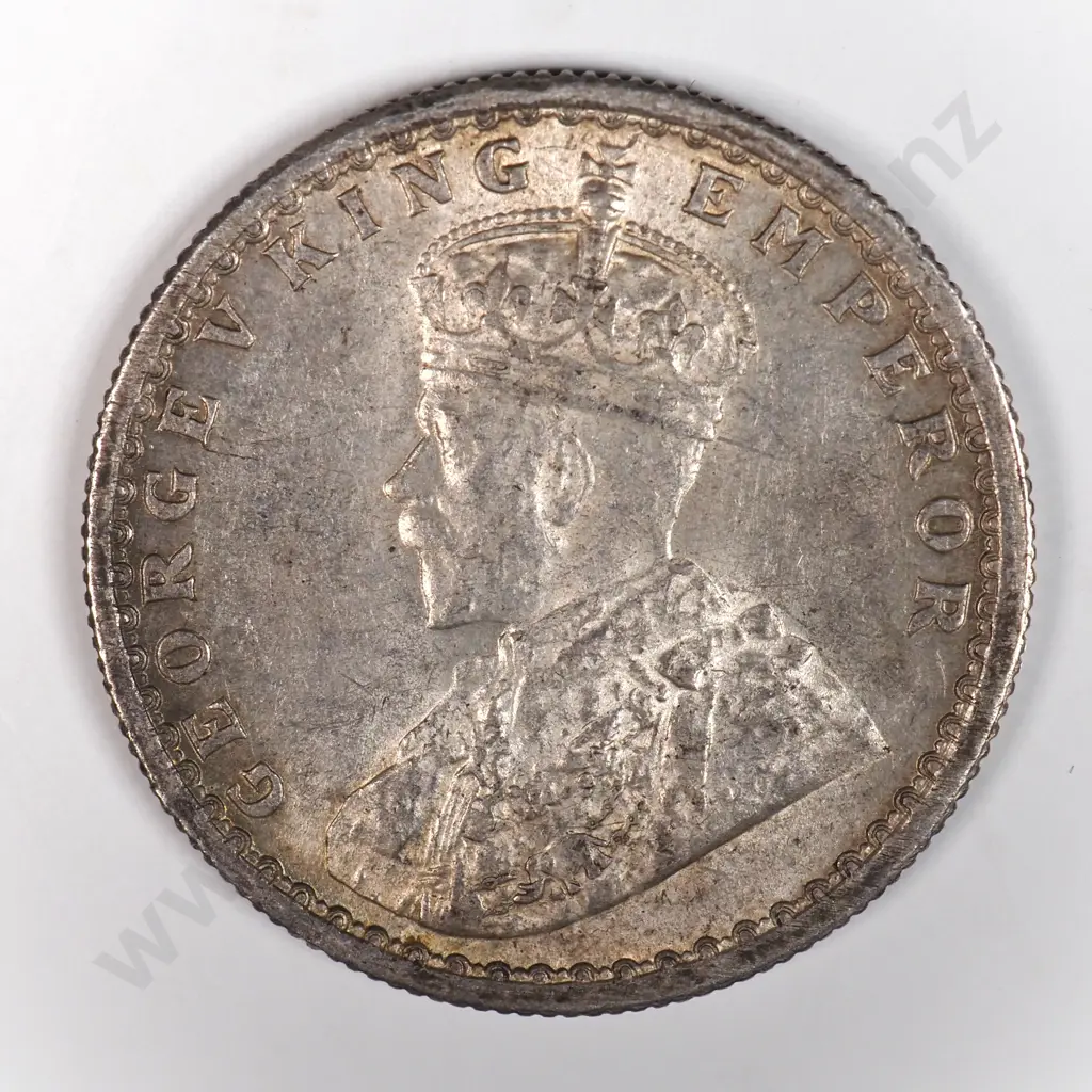 India 1921 Half Rupee, Extremely Fine Image 1++