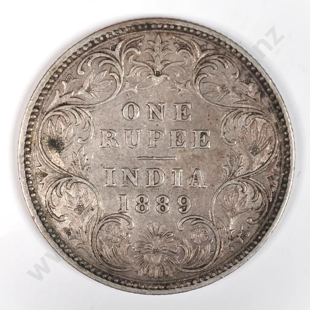 India 1889 One Rupee, Very Fine Image 1++
