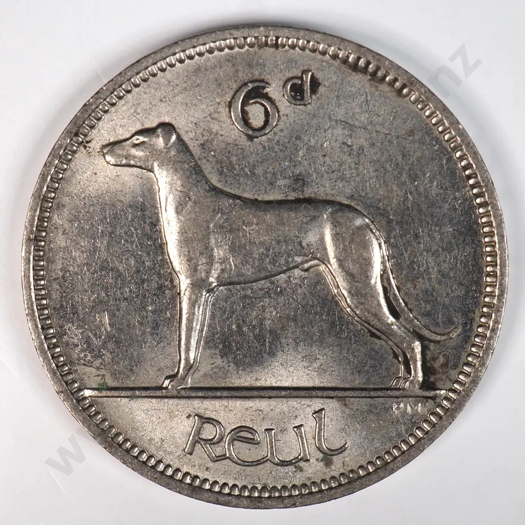 Ireland 1940 Sixpence, Almost Uncirculated Image 1++