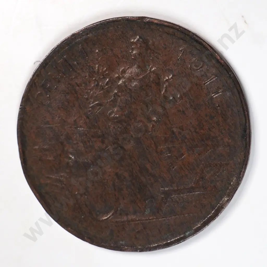 Italy 1911 One Cent, Very Fine Image 1++