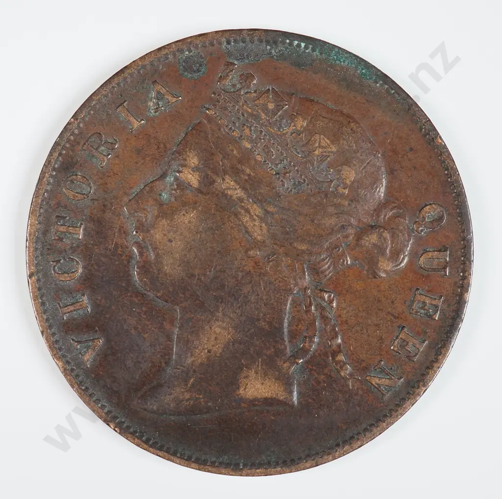 Straits Settlements 1884 One Cent, Very Fine Image 1++