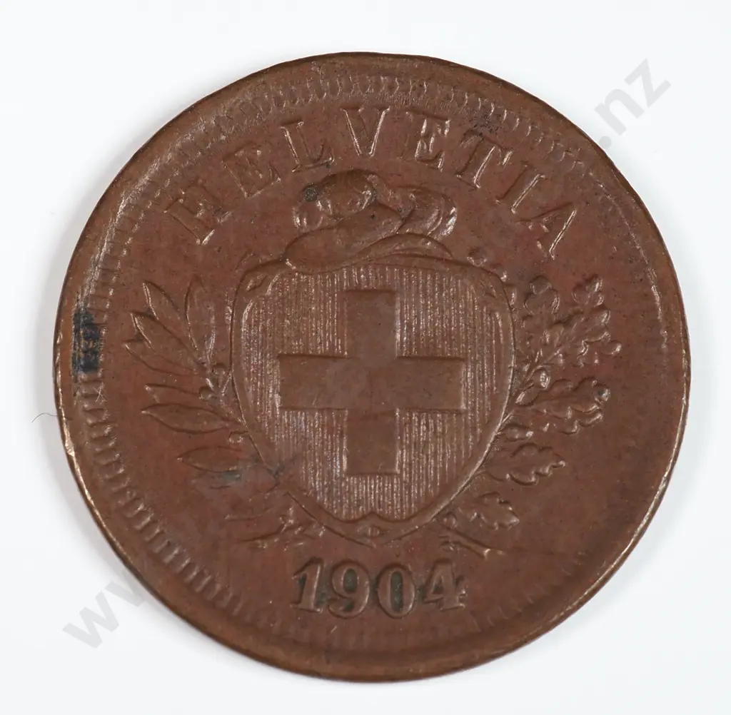 Switzerland 1904 One Rappen, Very Fine Image 1++