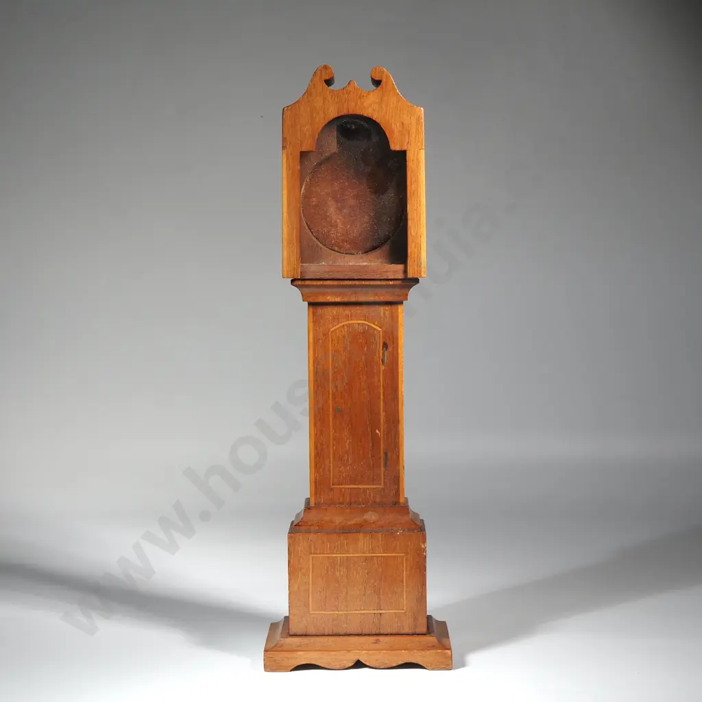 Excellent Antique Wooden Pocket Watch Stand in the Form of a Grandfather Clock Image 1++