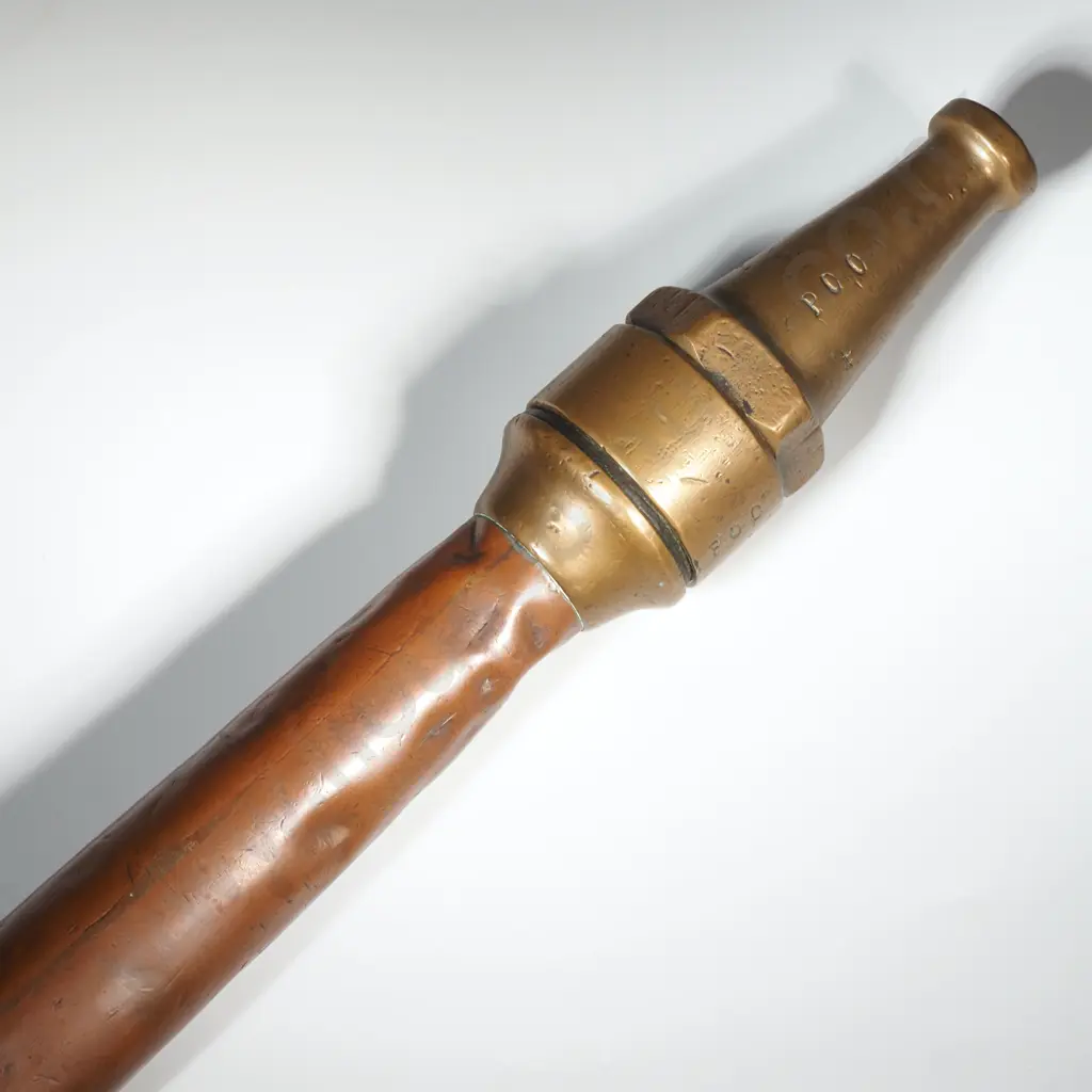 Vintage Brass & Copper Fire Hose Nozzle Image 1++