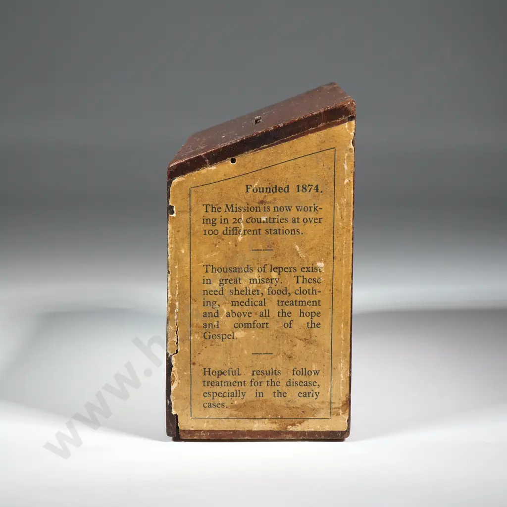 Wooden Collection Box – The Mission to Lepers Image 1++