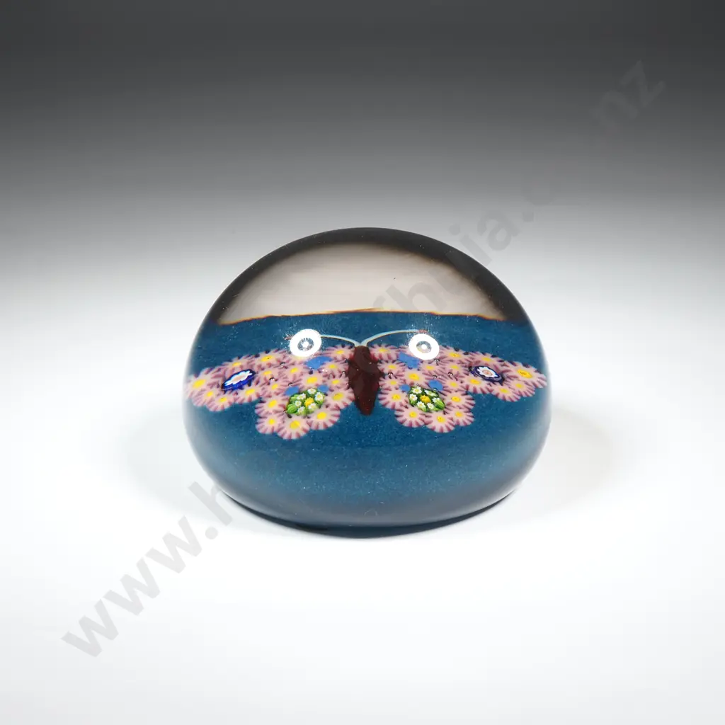 Paul Ysart Paperweight Millifiori Butterfly Image 1++