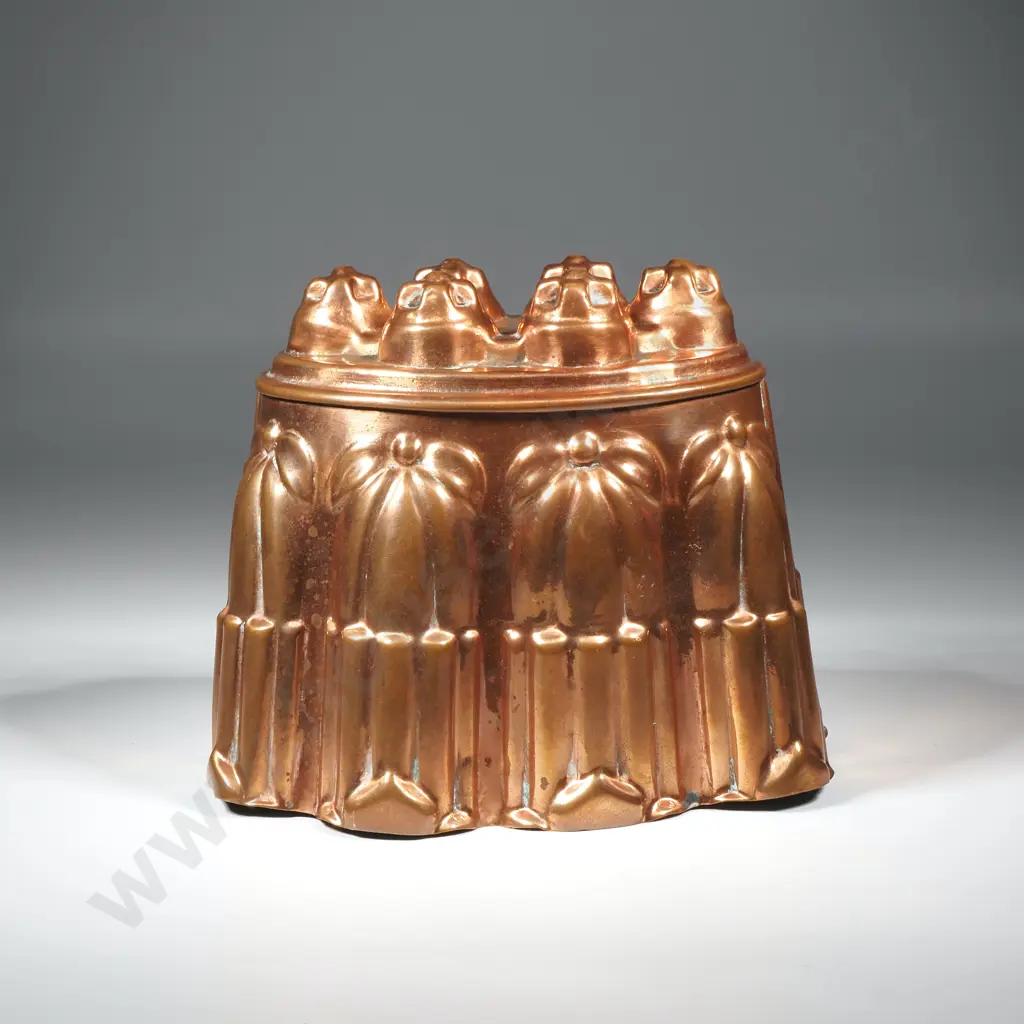 Antique Victorian Henry Loveridge HL & Co Copper Jelly Mould Image 1++