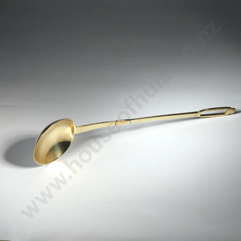 Antique Brass Ladle w Hanging Slot To Top Image 1++