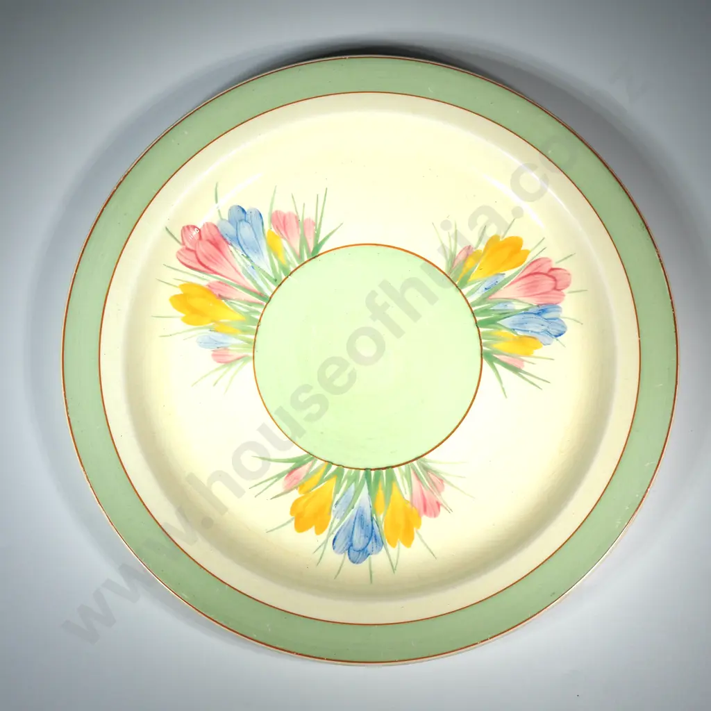 Clarice Cliff Plate in the "Spring Crocus" Pattern Image 1++