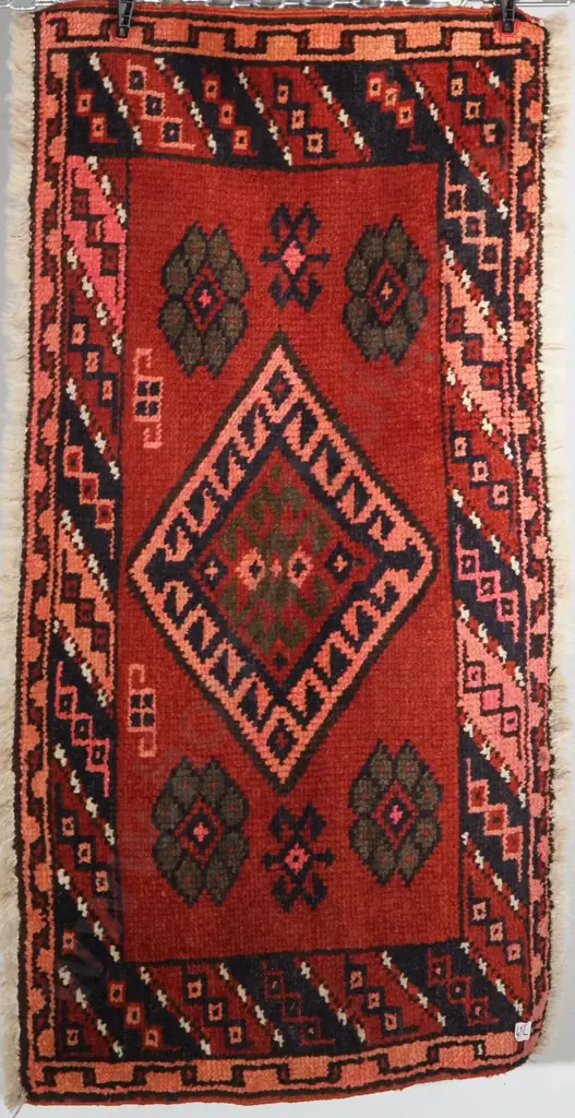 Hand Knotted Persian Rug in Reds Blues & Greens Image 1++