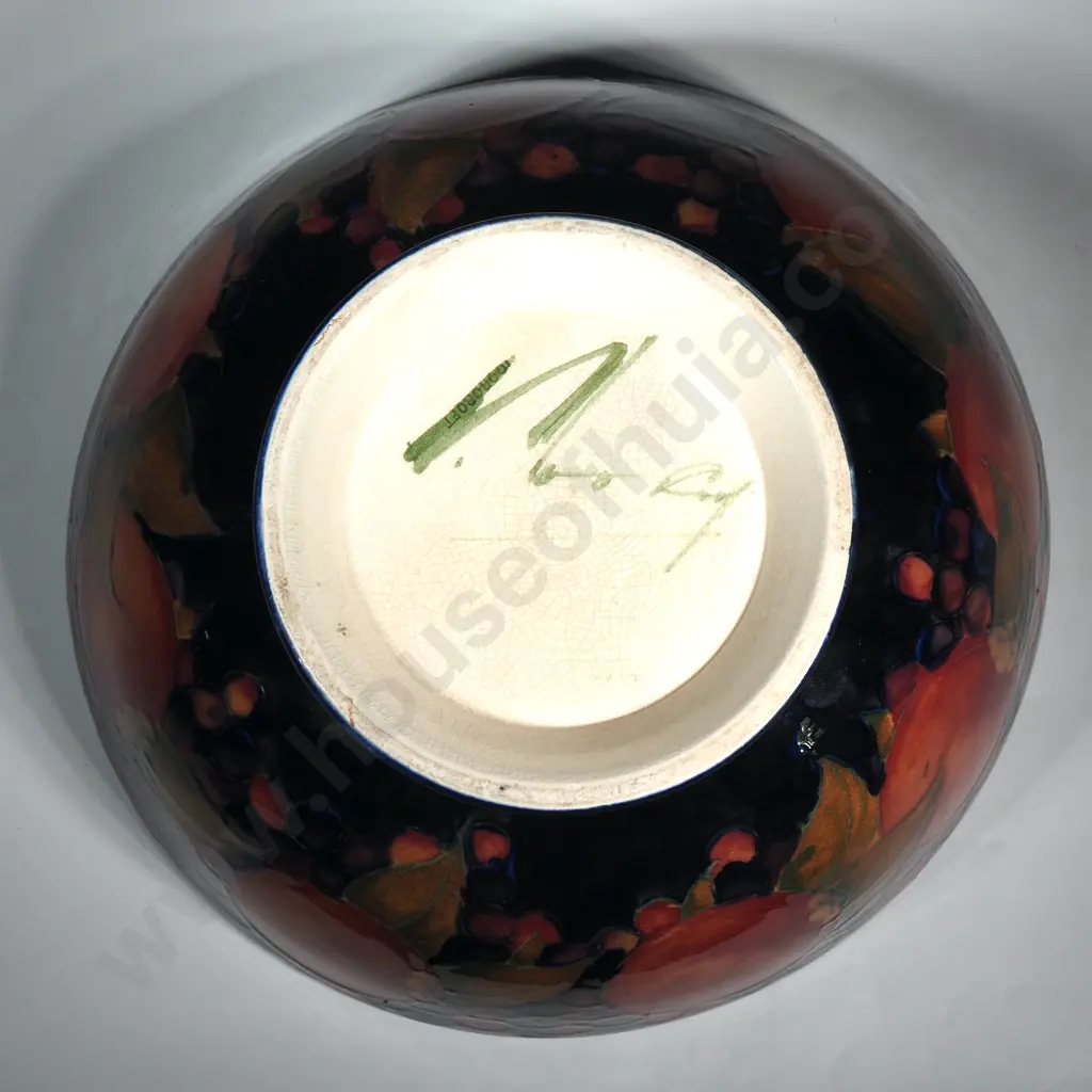 Large Early Moorcroft Tube Lined Bowl - Signature to Base - w Burslem Mark Image 1++