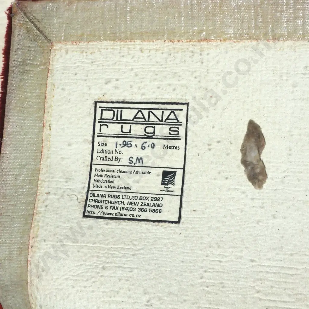 Massive Modern Dilana Rug in Red Tones w Denis Glover "The Magpies Said" Poem Motif & Figurative Magpie Birds Image 1++