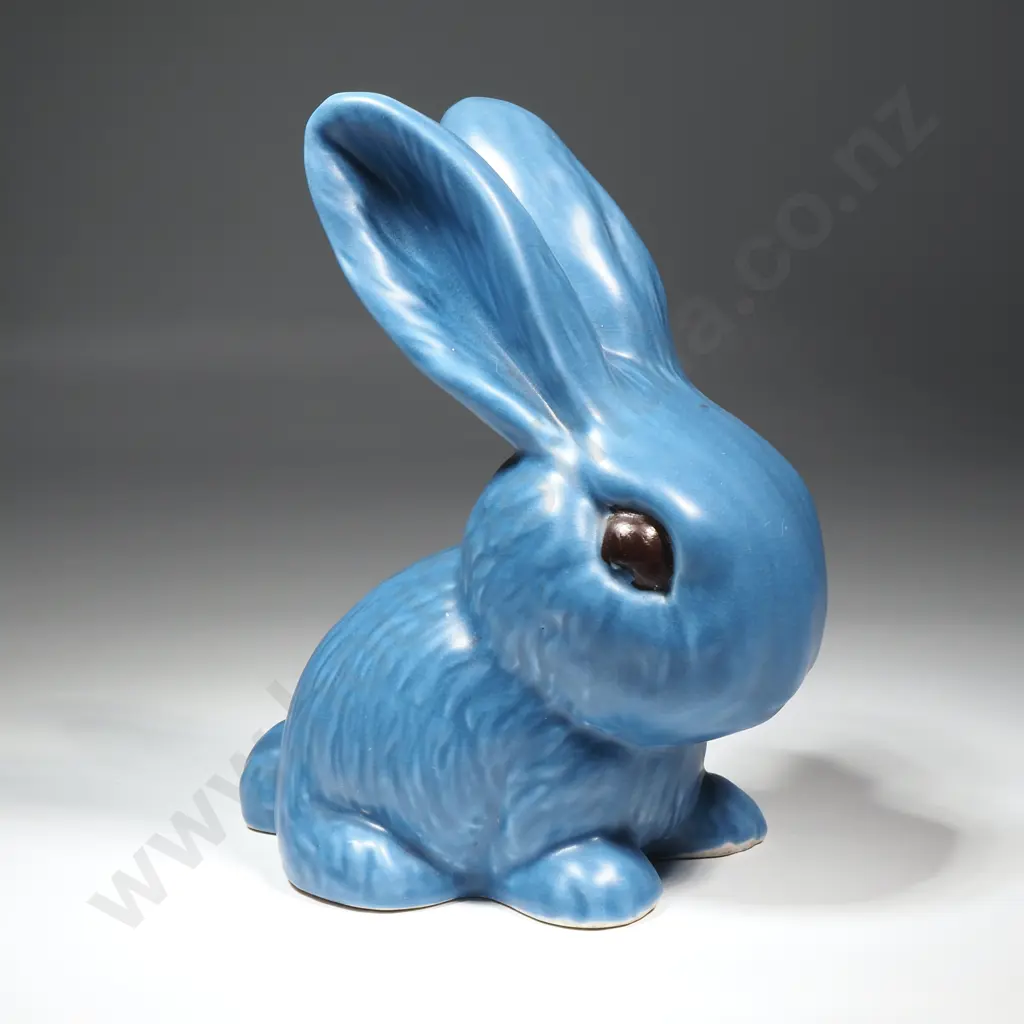 Large Early Blue Snub Nose Sylvac Bunny Rabbit Image 1++