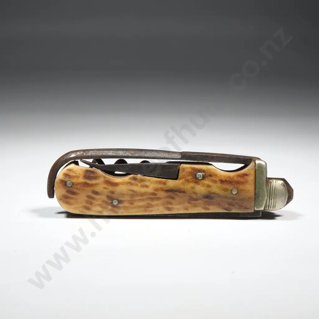 G Butler & Co Stag Handled Pocket Knife Image 1++