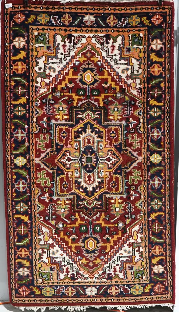 Vintage Handmade Persian Rug w Intricate Geometric Patterns Image 1++