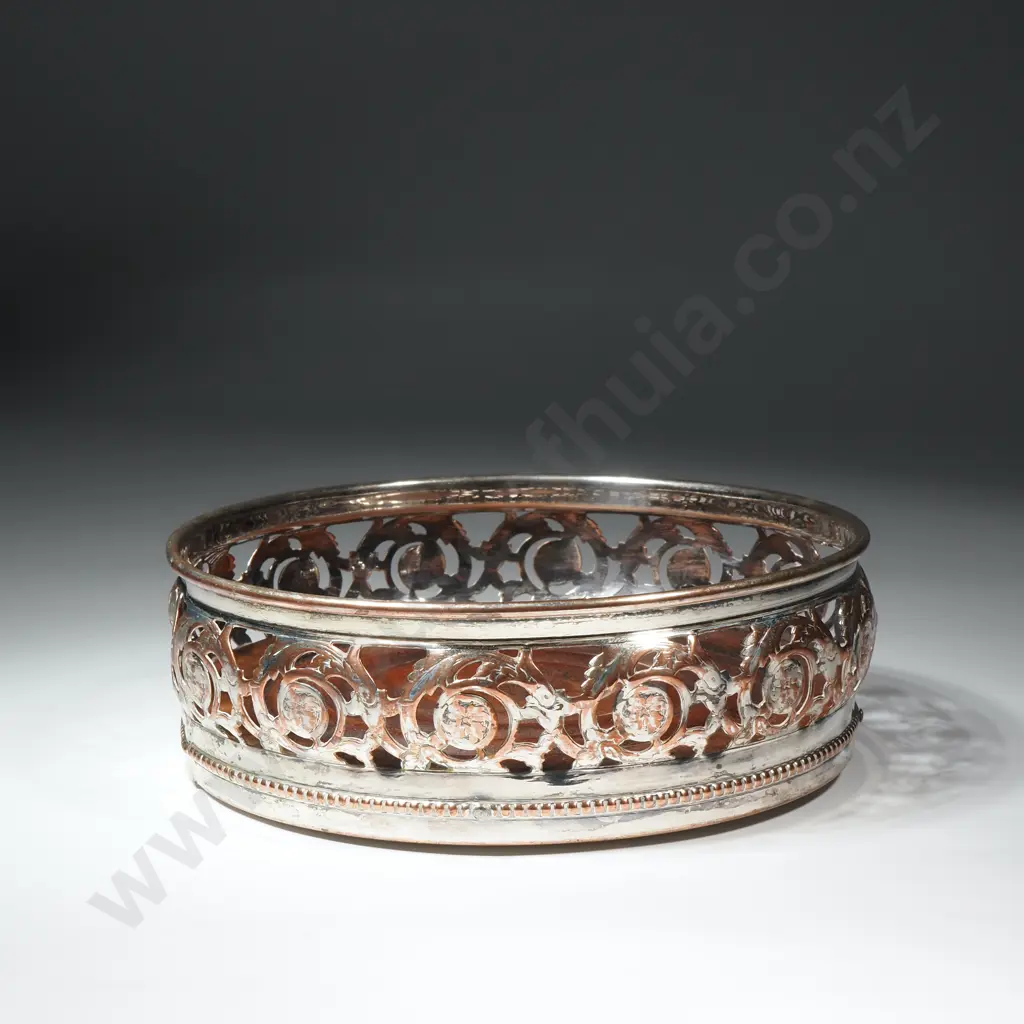 Antique Old Sheffield Plate Bottle Stand Image 1++