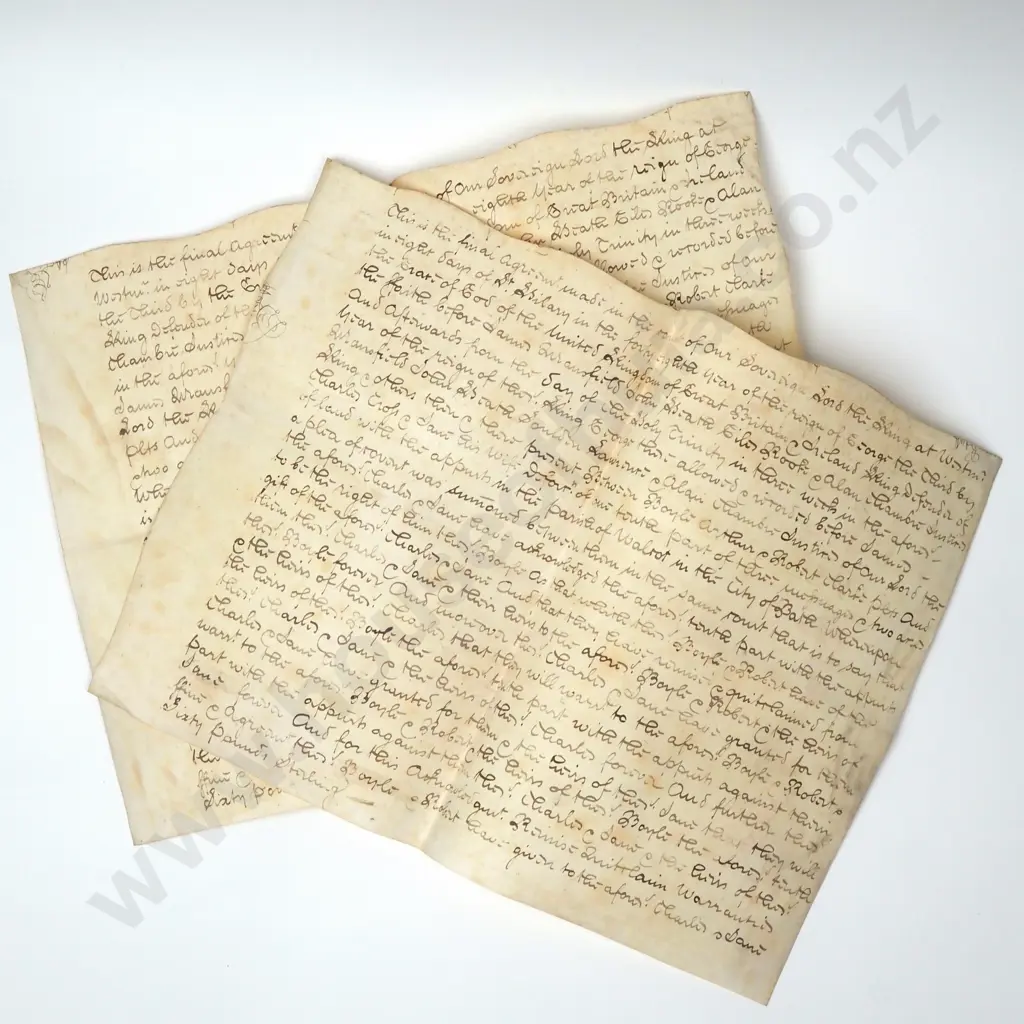 Court Agreement - City of Bath - 1808 - Vellum Image 1++