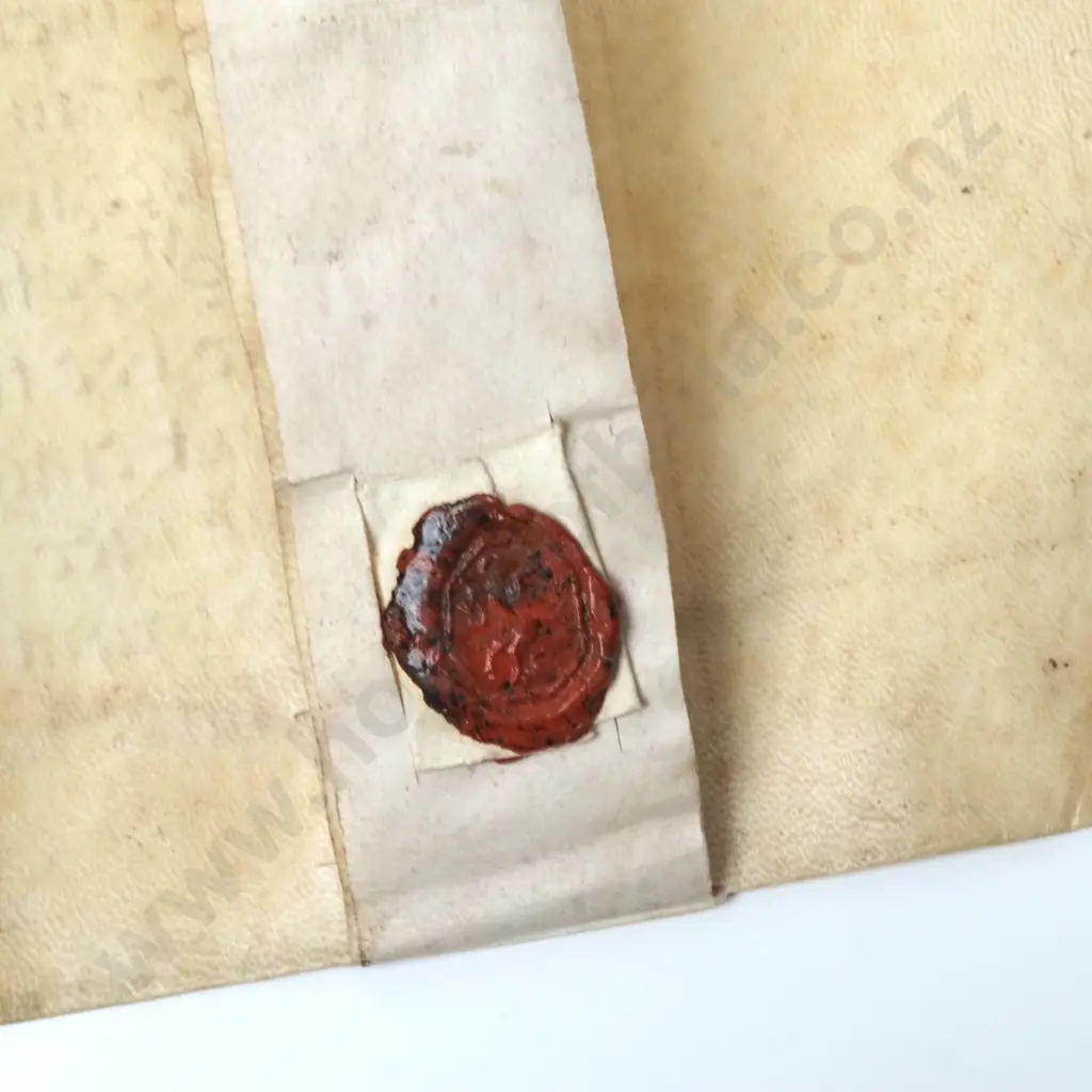 Deed - Whitacre Warwickshire - 1696 - Vellum & Seal & Stamp Duty Image 1++