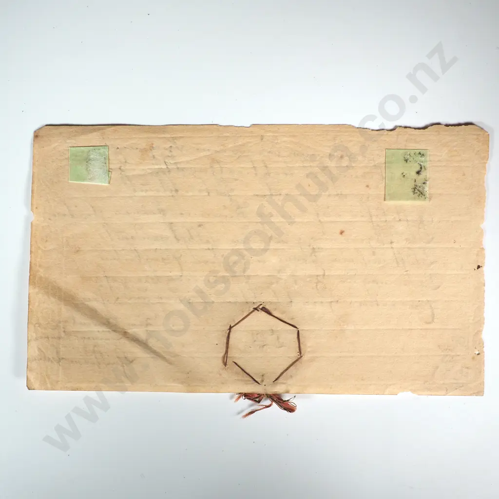 Antique Note Featuring Hand Written Poetry & a Braided Hair Token Image 1++