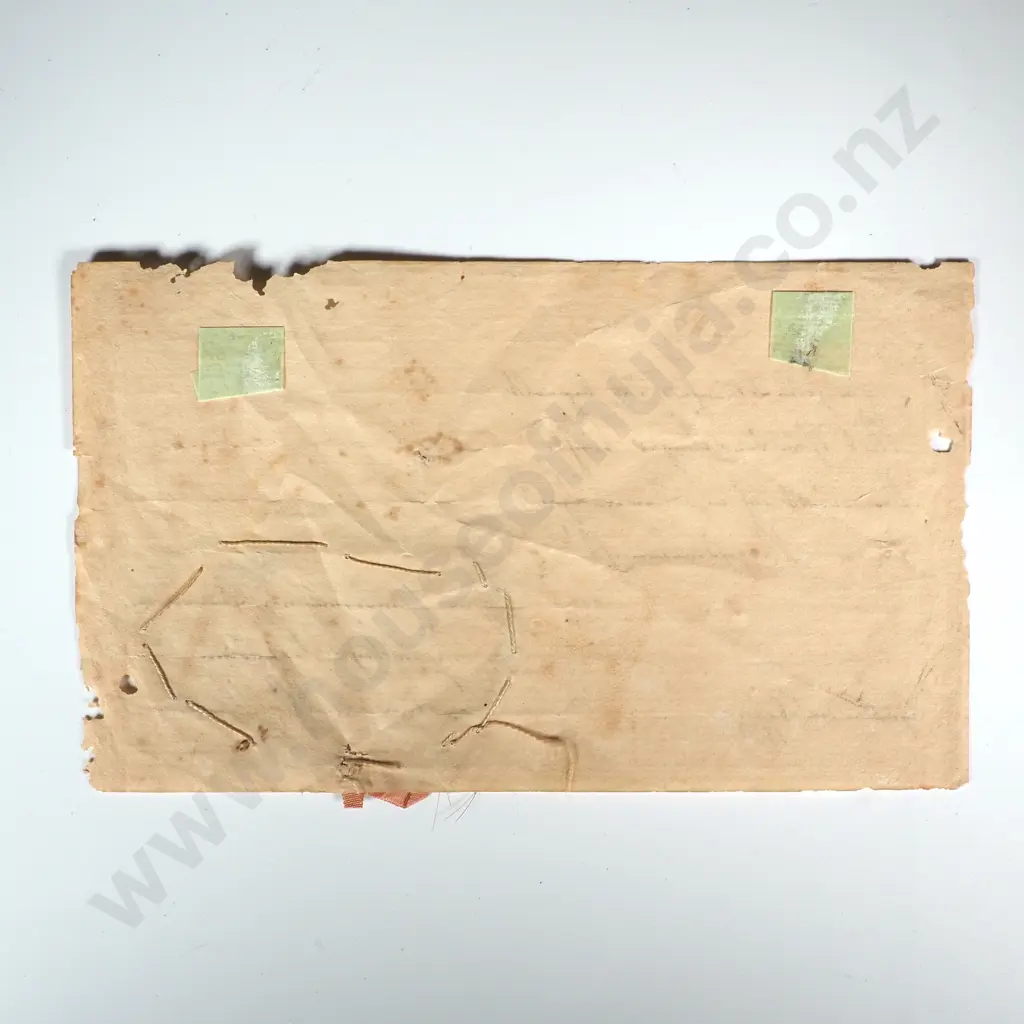Antique Note Featuring Hand Written Poetry & a Braided Hair Token - 1830 Image 1++
