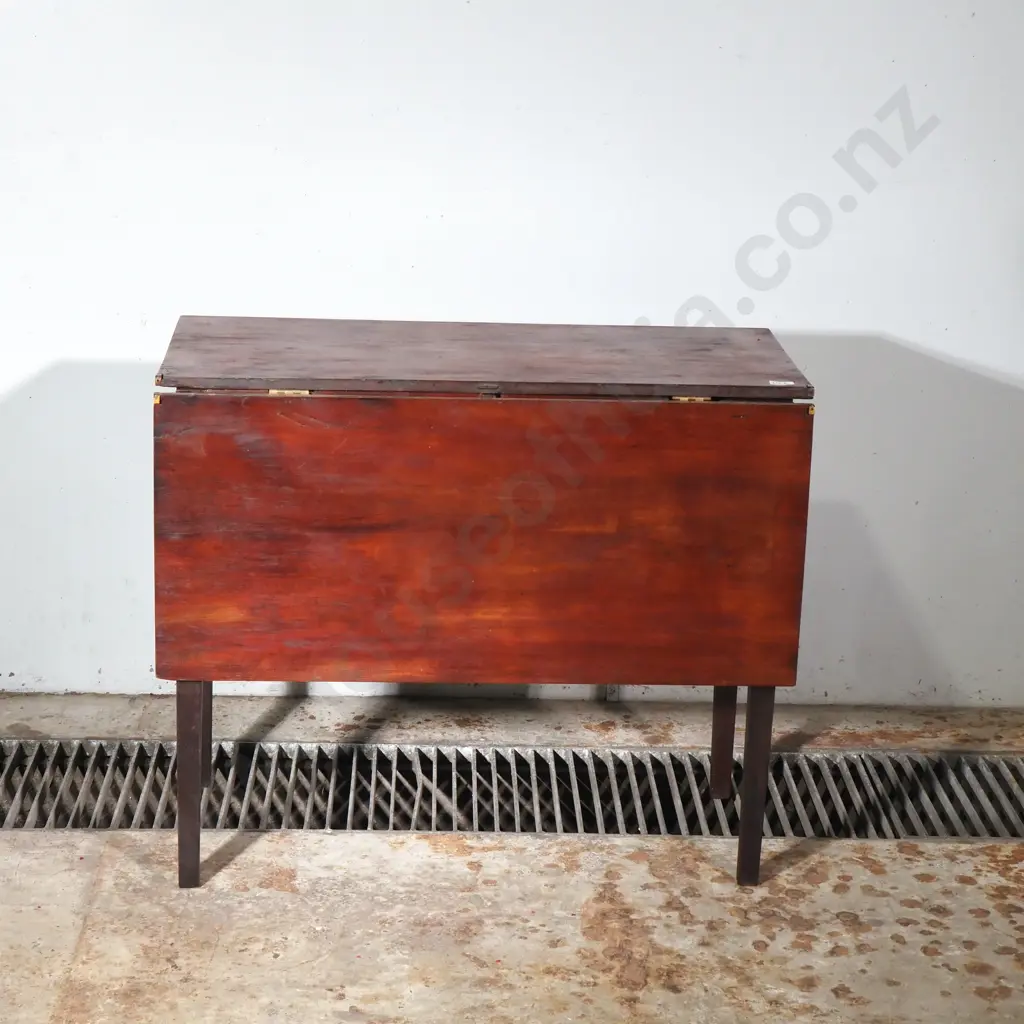 Georgian Mahogany Drop Leaf Side Table Image 1++