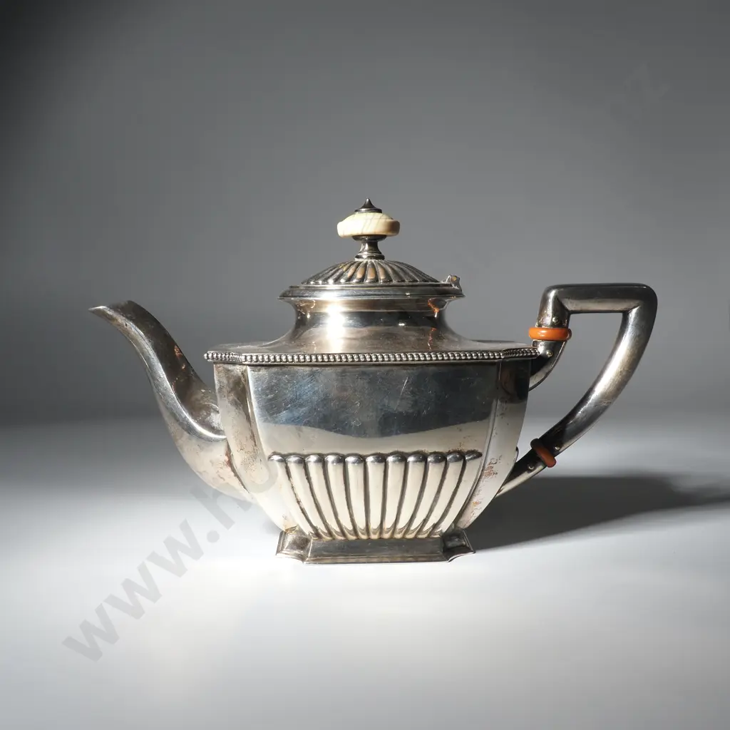 Exquisite Imperial Russian Four Piece Tea Set - Grachev Brothers of St Petersburg Image 1++