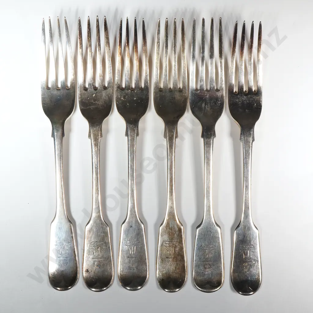 Six Sterling Silver Forks - Full Hallmarks Image 1++