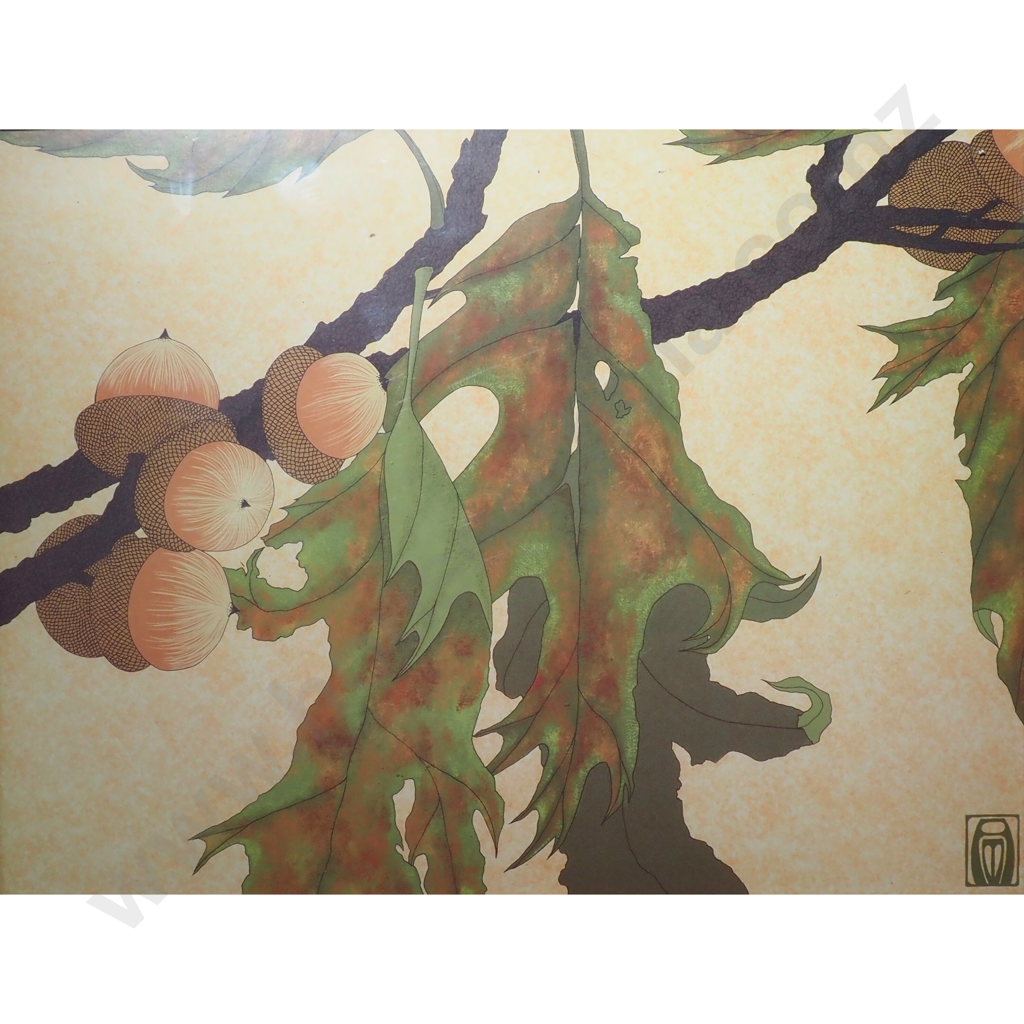 American Artist Anita Munman Arts & Crafts Print "Pin Oak". Image 1++