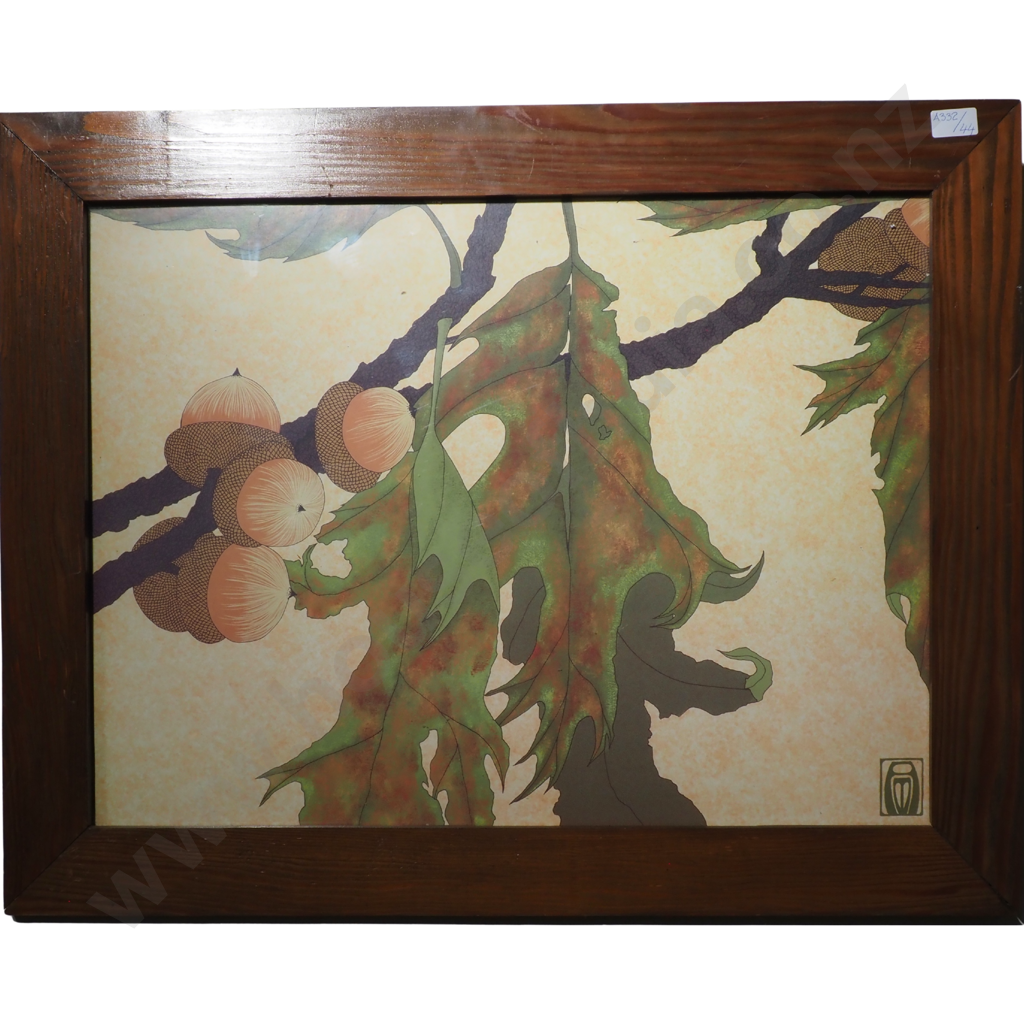 American Artist Anita Munman Arts & Crafts Print "Pin Oak". Image 1++