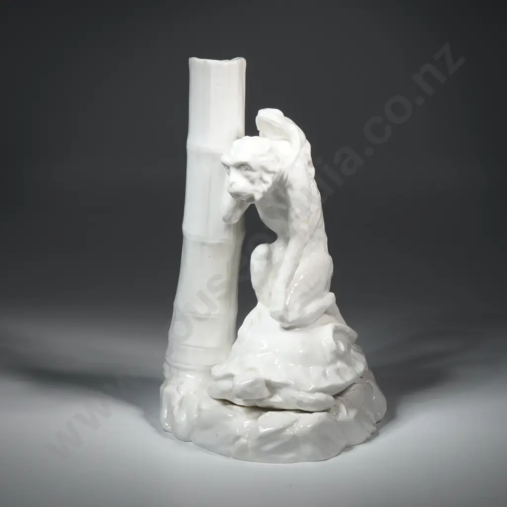 Antique Royal Worcester Spill Vase Showing a Frog on a Monkey - on a Turtle Image 1++