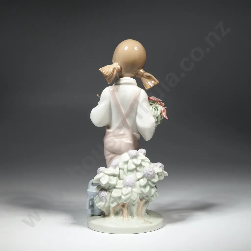 Lladro Figurine - Spring Girl w Overalls Image 1++