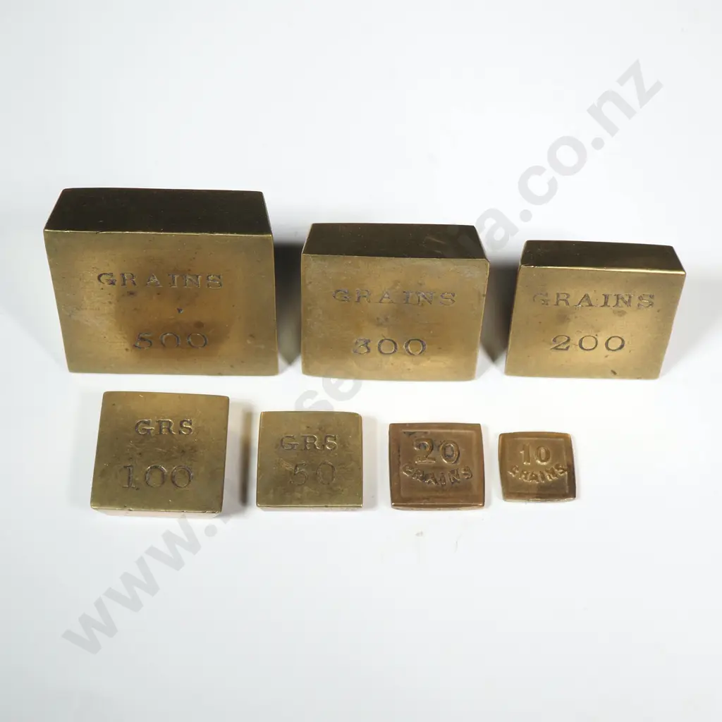 Set of Square Brass Postal Scales Image 1++