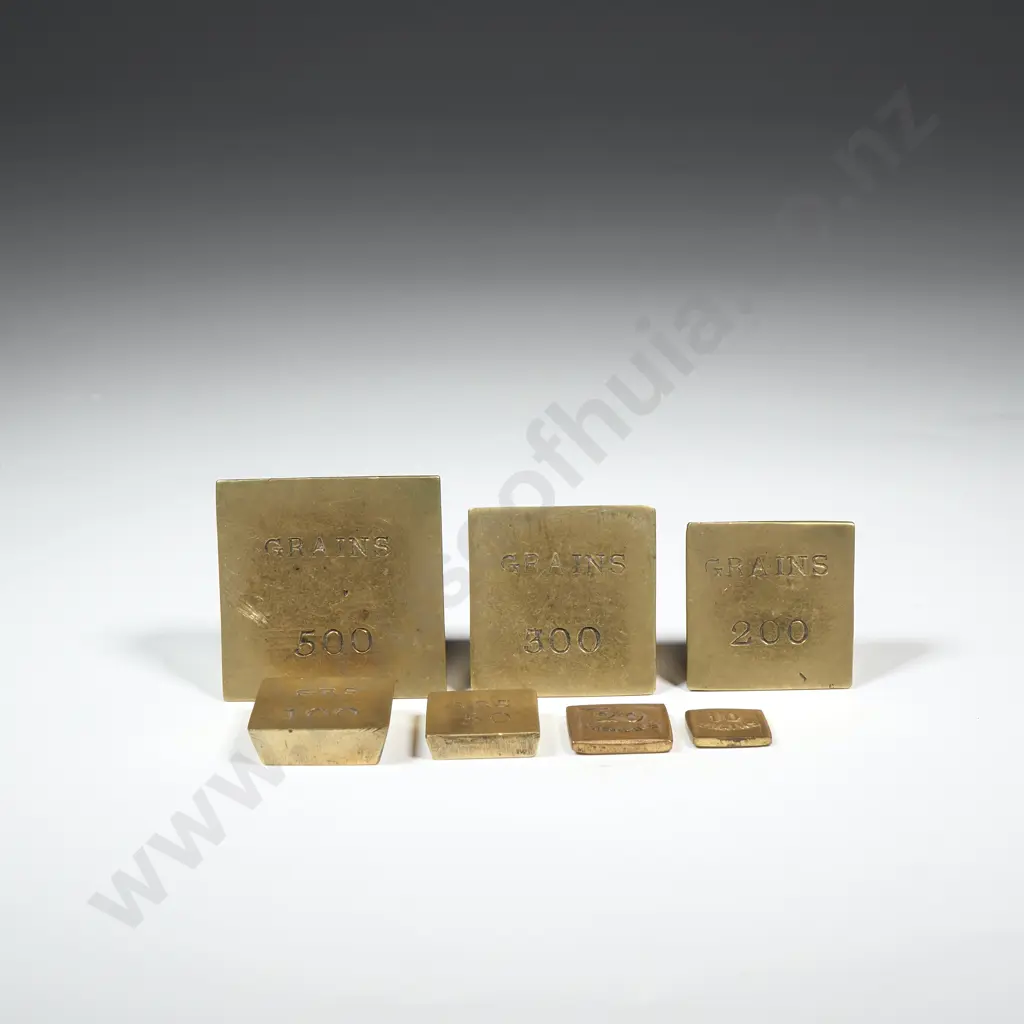 Set of Square Brass Postal Scales Image 1++