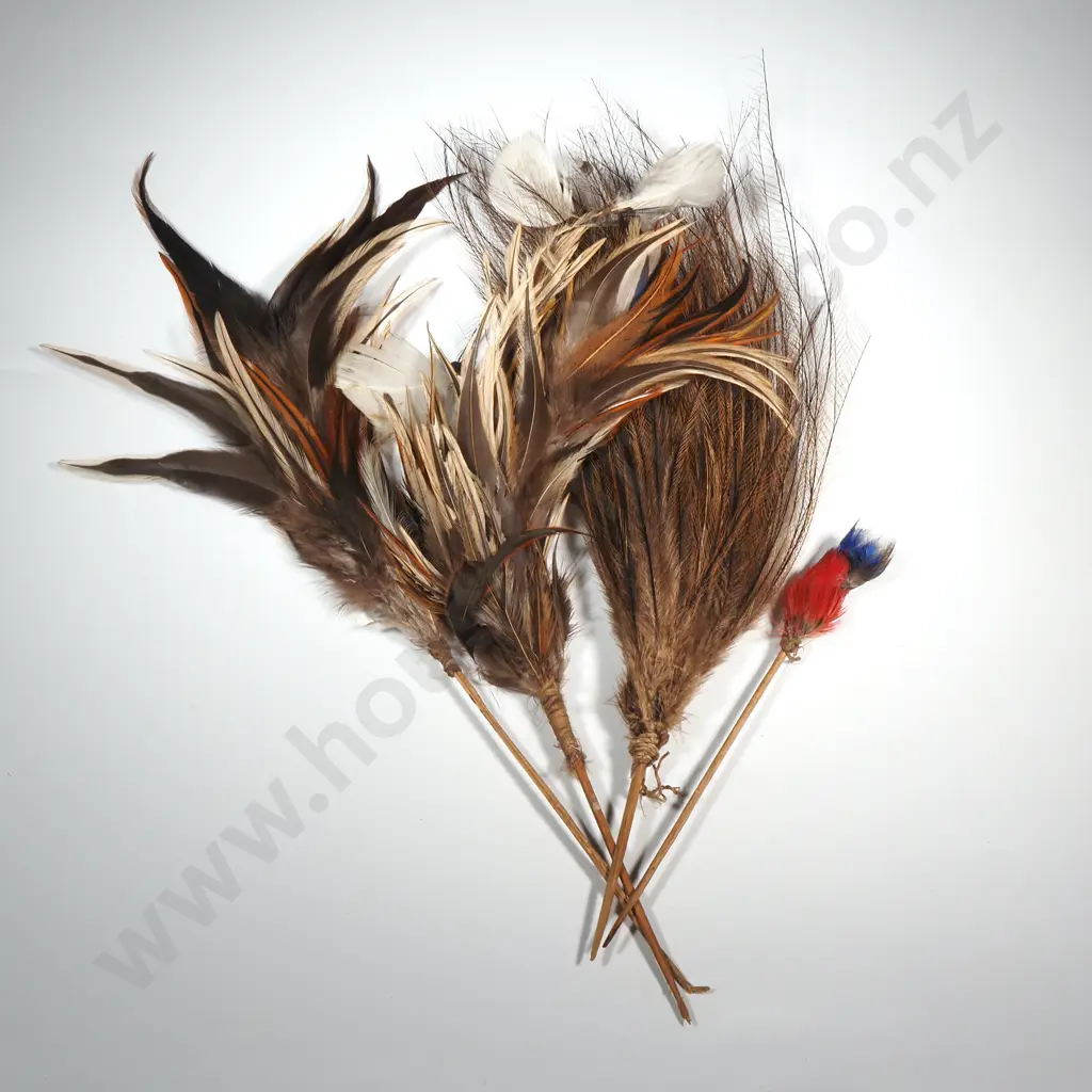 Corrobboree Plume - Two Golden Pheasant Plumes & a Colourful Feather Hairpiece Image 1++