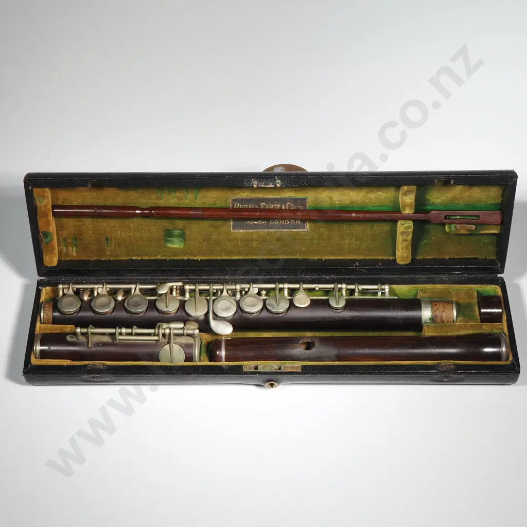 Antique Cased Wooden Flute Made By Rudall Carte & Co. London Image 1++