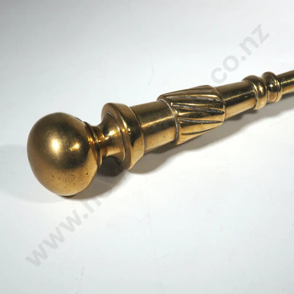 Vintage Fire Poker - Brass & Cast Iron Image 1++