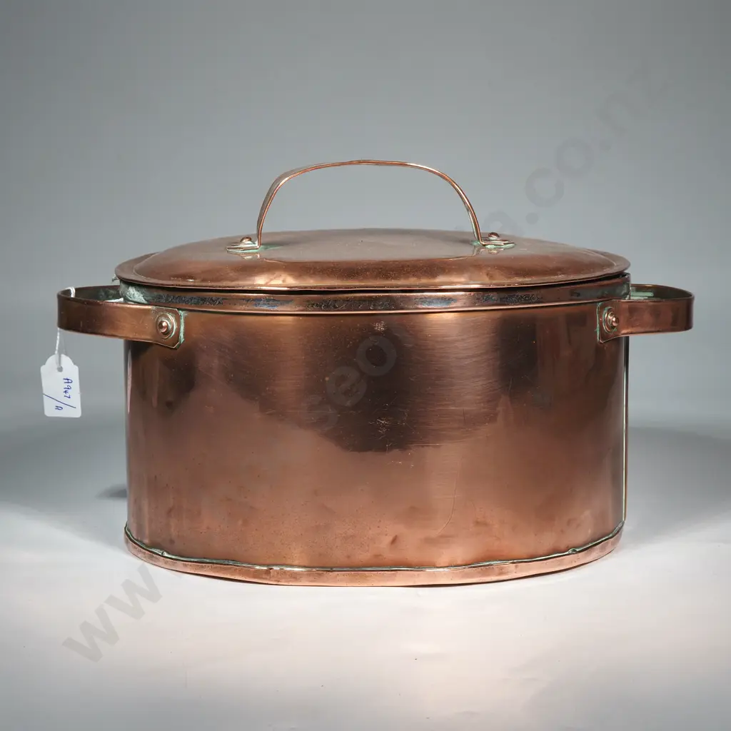 Vintage Oval French Copper Stockpot  Image 1++