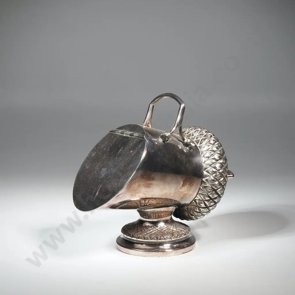 Victorian Novelty Sugar Scuttle in form of a Scottish Thistle Image 1++