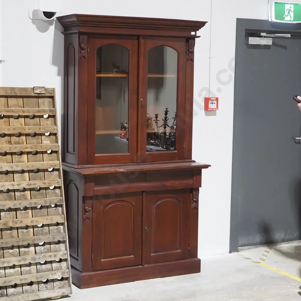 Reproduction Mahogany Chiffonier Bookcase Image 1++