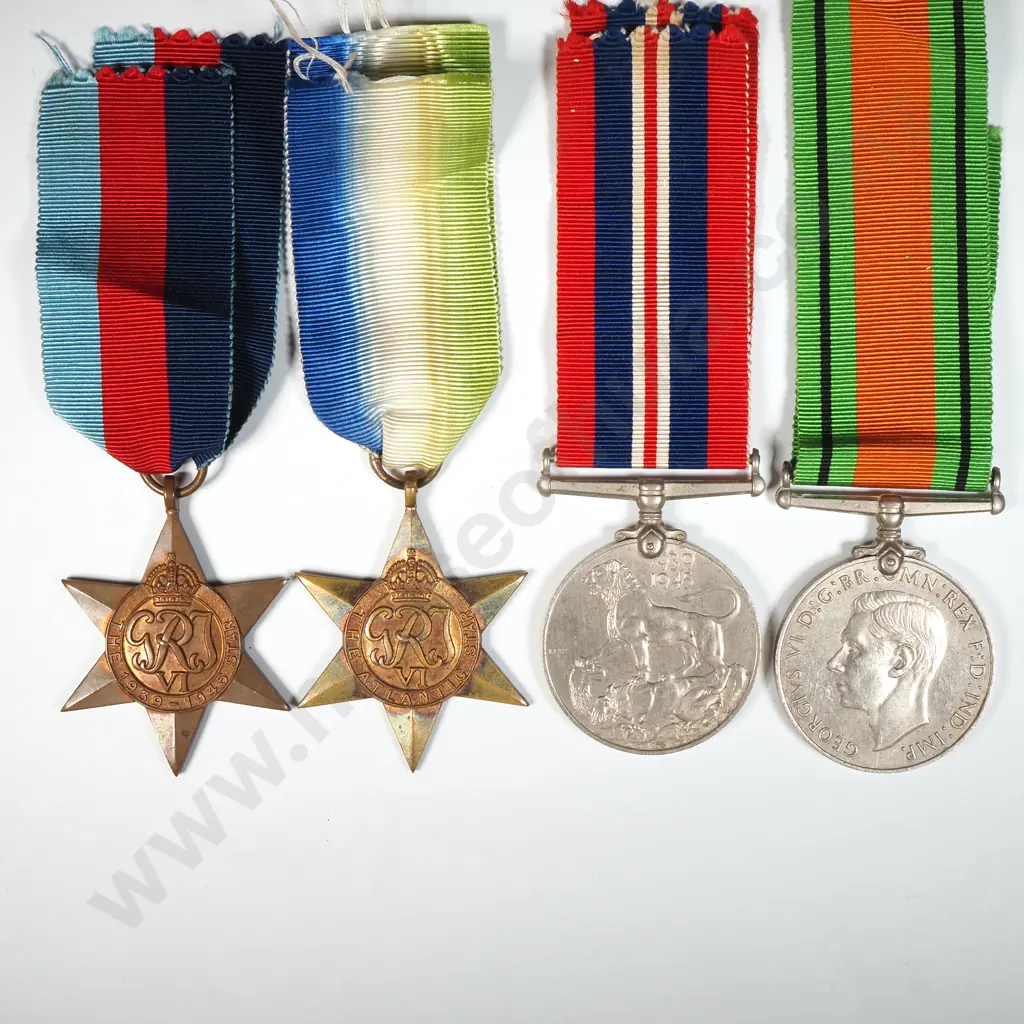 WW2 Unnamed Group of Four Medals Image 1++