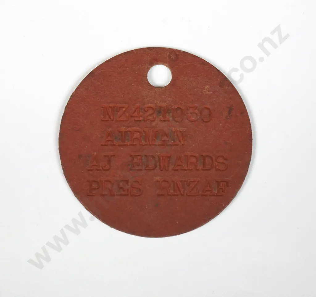 RNZAF Dog Tag  Image 1++