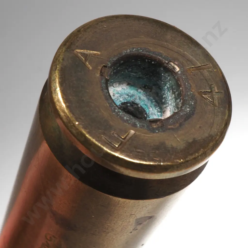 1941 Dated 50. Cal Bullet - Engraved "Crashed at Whenuapai  9 - 6 - 42" Image 1++