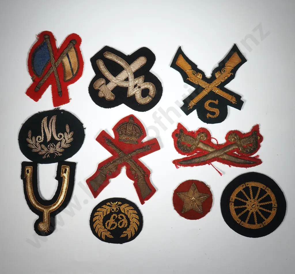Ten British Military  Bullion Trade Badges. Image 1++