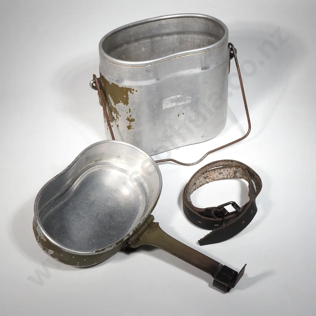 German   WW2 Wehrmacht Lunch Box in Aluminium. Dated 1942 Image 1++